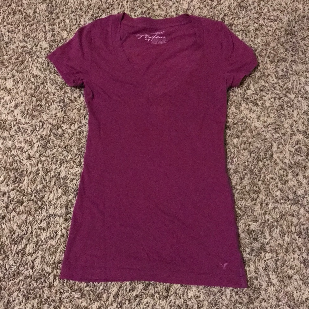Purple / plum v-neck
